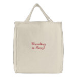 Reading is Sexy! embroidered bags