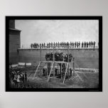 Reading of the Lincoln Death Warrant 1865 posters