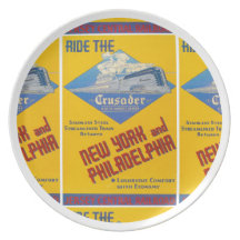 Reading Railroad Crusader Train 1937 Melamine Plates