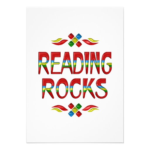 Reading Rocks Custom Invitation