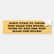 READING THE STARS bumper sticker