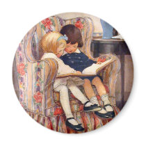 Reading Together Refrigerator Magnets