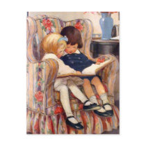 Reading Together Post Card