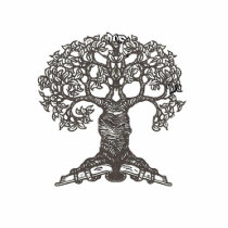 Reading Tree Ornament Acrylic Cut Out