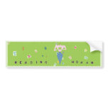 Reading Woman Bumper Sticker bumper stickers