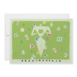 Reading Woman Invitation