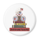 Reading, Writing, Arithmetic 2nd Grade Teacher Refrigerator Magnets
