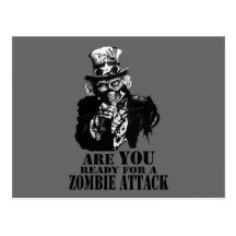 Ready For Zombie Attack Post Card