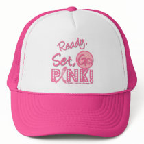 Ready, Set, GO PINK Breast Cancer Cap Trucker Hats