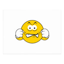 Ready to Fight Smiley Face Post Cards