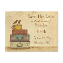 Ready To Fly Love Birds Save The Date Postcard