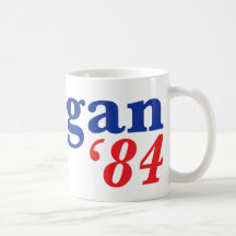 Reagan '84 coffee mugs