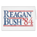 Reagan Bush 84 1984 vintage retro campaign cards