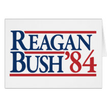 Reagan Bush 84 1984 vintage retro campaign Card
