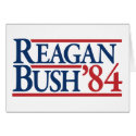 Reagan Bush 84 1984 vintage retro campaign cards