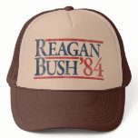 Reagan Bush 84 1984 vintage retro campaign hats