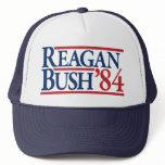 Reagan Bush 84 1984 vintage retro campaign hats