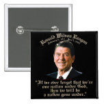 Reagan Nation Under God Pinback Buttons