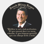 Reagan Politics Quote Round Stickers