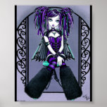 "Reagan" Purple Cyber Goth Fairy Poster posters