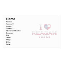 Reagan, Texas Business Card Templates