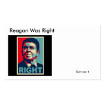 Reagan Was Right, Get over it business cards