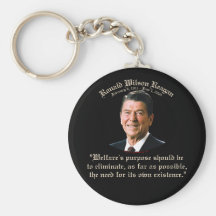 Reagan Welfare Quote Key Chains