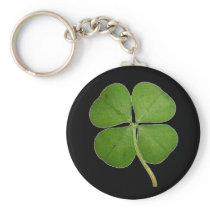 Real 4 Leaf Clover Shamrock Black