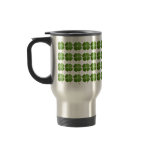 Real 4 Leaf Clover Shamrock Travel Mug