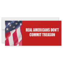 Real Americans don't commit treason Rack Cards