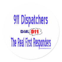 Real Dispatchers 911 Round Sticker