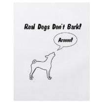 Real Dogs Don't Bark, They Arooo! Flyer Design