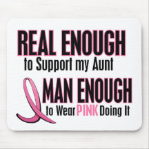 Real Enough Man Enough 1 AUNT Breast Cancer Mousemats
