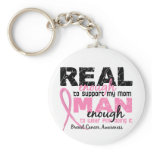 Real Enough Man Enough Mum 2 Breast Cancer keychains