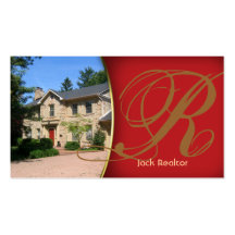 Real Estate Business Card Pretty House Driveway Re