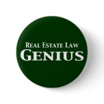 Real Estate Law Genius Gifts Pinback Button
