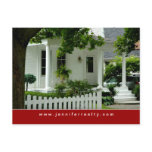 Real Estate Postcards White Green House Red 2