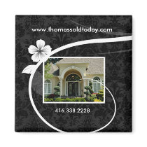 Real Estate / Realtor Custom Fridge Magnet Floral