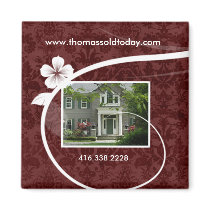 Real Estate / Realtor Custom Fridge Magnet Red