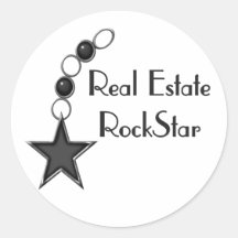 Real Estate Rock Star Stickers