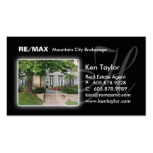 Real Estate Townhouse Business Card Black