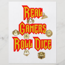 Real Gamers Roll Dice Flyer Design