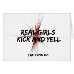 Real Girls Kick and Yell Note Card
