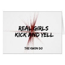 Real Girls Kick and Yell Note Card