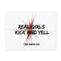 Real Girls Kick and Yell Postcard
