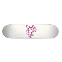 Real Girls Play Bass 2 purple Skate Deck