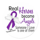 Real Heroes Become Angels Pancreatic Cancer stickers