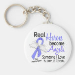 Real Heroes Become Angels Prostate Cancer Keychain