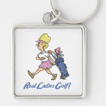 real ladies golf key chain