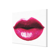 Real LIps  Wrapped Canvas 20x14" Canvas Print